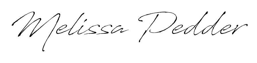 Get an exclusive digital autograph for Melissa Pedder. The Antro_Vectra typeface captures the charm of real penmanship on paper. Melissa Pedder signature style 6 images and pictures png