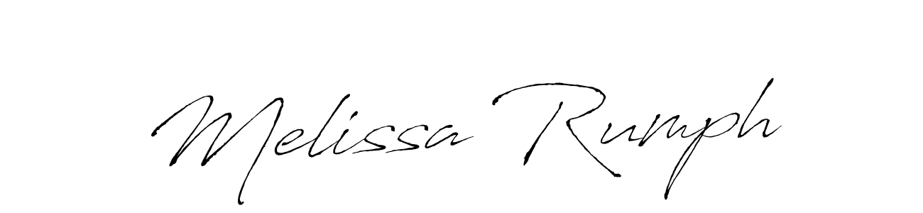 Melissa Rumph stylish signature style. Best Handwritten Sign (Antro_Vectra) for my name. Handwritten Signature Collection Ideas for my name Melissa Rumph. Melissa Rumph signature style 6 images and pictures png