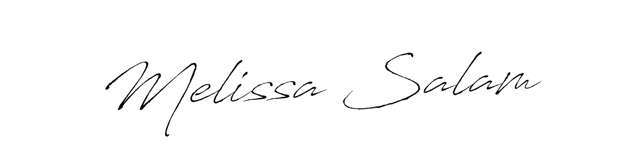 Create a beautiful signature design for name Melissa Salam. With this signature (Antro_Vectra) fonts, you can make a handwritten signature for free. Melissa Salam signature style 6 images and pictures png
