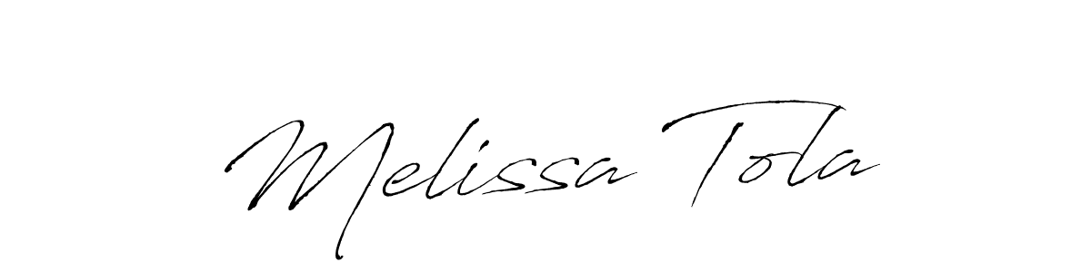 Make a short Melissa Tola signature style. Manage your documents anywhere anytime using Antro_Vectra. Create and add eSignatures, submit forms, share and send files easily. Melissa Tola signature style 6 images and pictures png