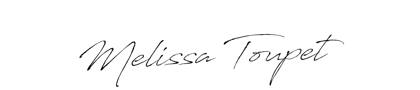 if you are searching for the best signature style for your name Melissa Toupet. so please give up your signature search. here we have designed multiple signature styles  using Antro_Vectra. Melissa Toupet signature style 6 images and pictures png