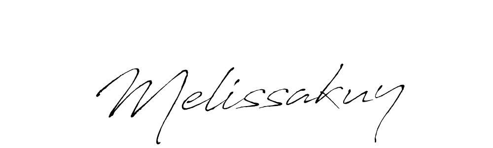 The best way (Antro_Vectra) to make a short signature is to pick only two or three words in your name. The name Melissakuy include a total of six letters. For converting this name. Melissakuy signature style 6 images and pictures png