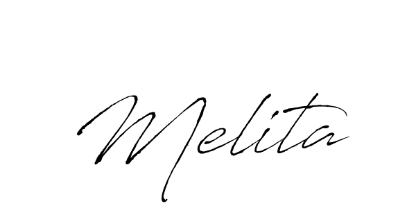 Also You can easily find your signature by using the search form. We will create Melita name handwritten signature images for you free of cost using Antro_Vectra sign style. Melita signature style 6 images and pictures png