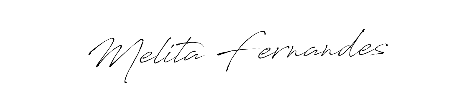 Melita Fernandes stylish signature style. Best Handwritten Sign (Antro_Vectra) for my name. Handwritten Signature Collection Ideas for my name Melita Fernandes. Melita Fernandes signature style 6 images and pictures png