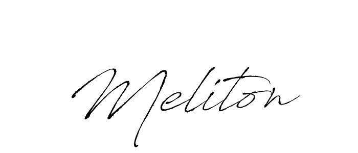 Antro_Vectra is a professional signature style that is perfect for those who want to add a touch of class to their signature. It is also a great choice for those who want to make their signature more unique. Get Meliton name to fancy signature for free. Meliton signature style 6 images and pictures png