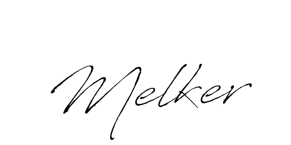 Melker stylish signature style. Best Handwritten Sign (Antro_Vectra) for my name. Handwritten Signature Collection Ideas for my name Melker. Melker signature style 6 images and pictures png