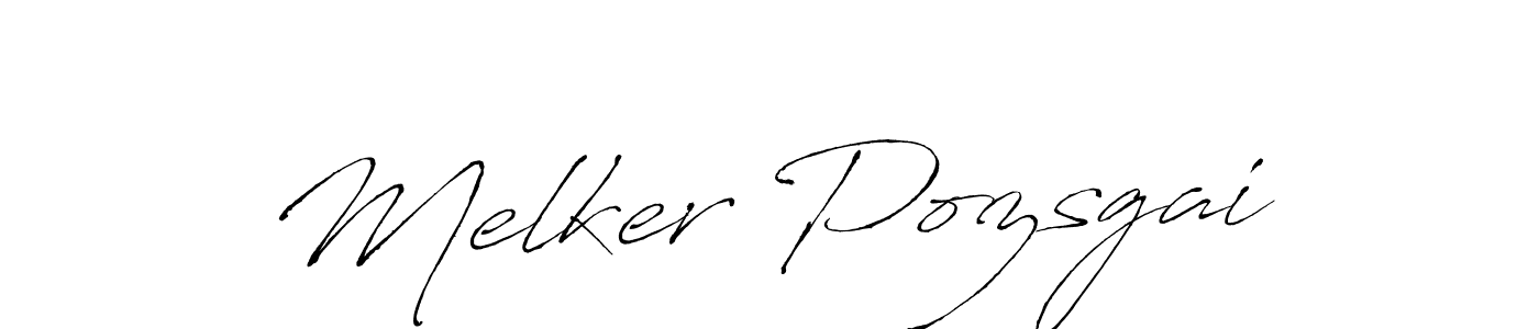 Make a beautiful signature design for name Melker Pozsgai. With this signature (Antro_Vectra) style, you can create a handwritten signature for free. Melker Pozsgai signature style 6 images and pictures png