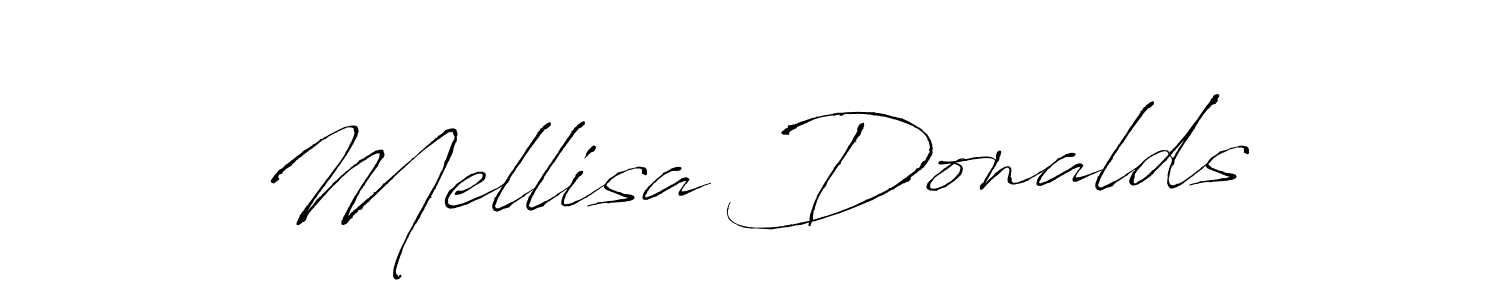 How to make Mellisa Donalds name signature. Use Antro_Vectra style for creating short signs online. This is the latest handwritten sign. Mellisa Donalds signature style 6 images and pictures png