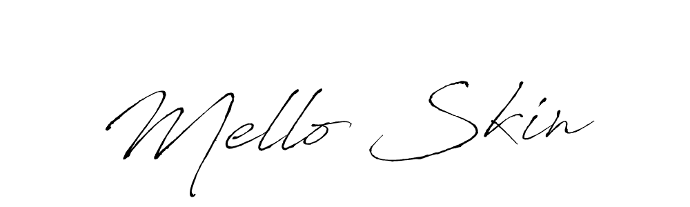 Also You can easily find your signature by using the search form. We will create Mello Skin name handwritten signature images for you free of cost using Antro_Vectra sign style. Mello Skin signature style 6 images and pictures png