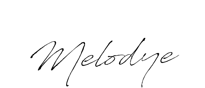 Melodye stylish signature style. Best Handwritten Sign (Antro_Vectra) for my name. Handwritten Signature Collection Ideas for my name Melodye. Melodye signature style 6 images and pictures png