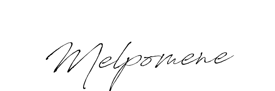 Create a beautiful signature design for name Melpomene. With this signature (Antro_Vectra) fonts, you can make a handwritten signature for free. Melpomene signature style 6 images and pictures png