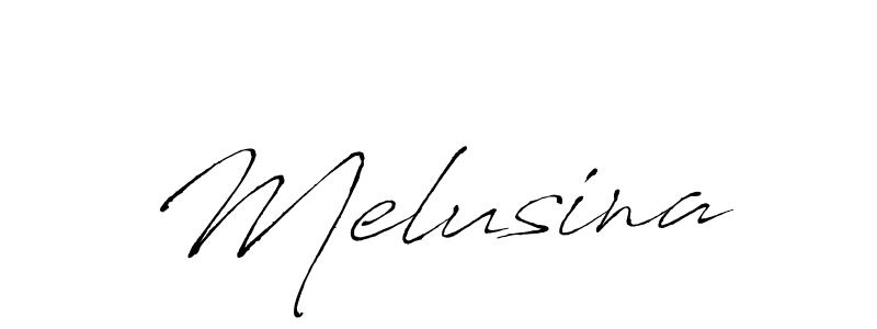Use a signature maker to create a handwritten signature online. With this signature software, you can design (Antro_Vectra) your own signature for name Melusina. Melusina signature style 6 images and pictures png