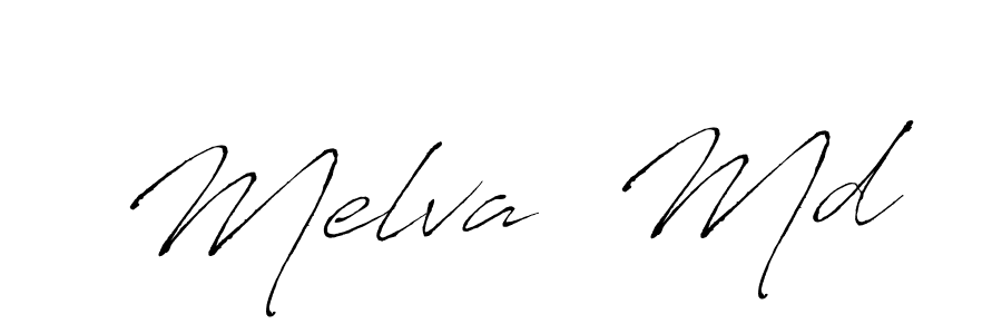 Use a signature maker to create a handwritten signature online. With this signature software, you can design (Antro_Vectra) your own signature for name Melva  Md. Melva  Md signature style 6 images and pictures png