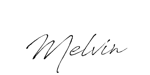 Make a beautiful signature design for name Melvin. With this signature (Antro_Vectra) style, you can create a handwritten signature for free. Melvin signature style 6 images and pictures png