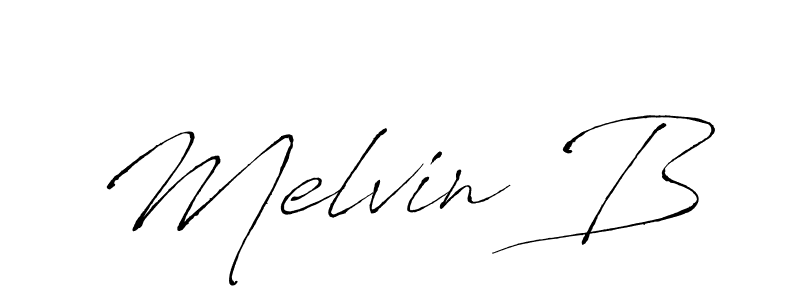 Use a signature maker to create a handwritten signature online. With this signature software, you can design (Antro_Vectra) your own signature for name Melvin B. Melvin B signature style 6 images and pictures png