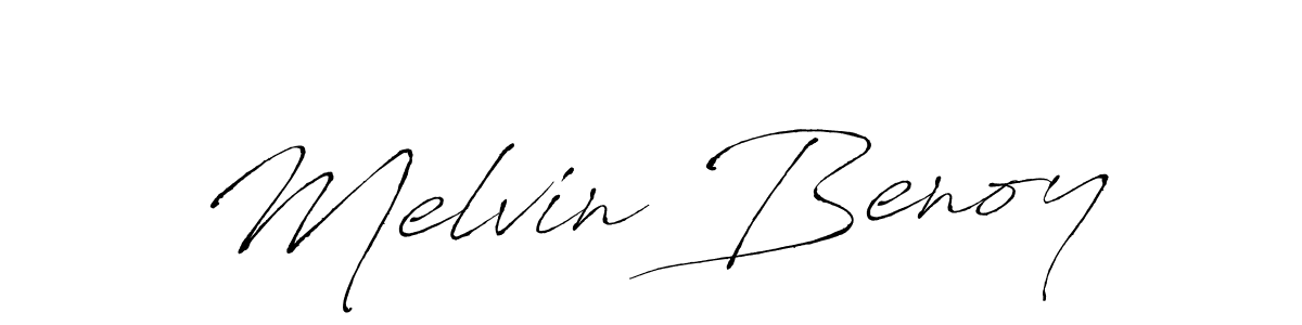 How to make Melvin Benoy name signature. Use Antro_Vectra style for creating short signs online. This is the latest handwritten sign. Melvin Benoy signature style 6 images and pictures png