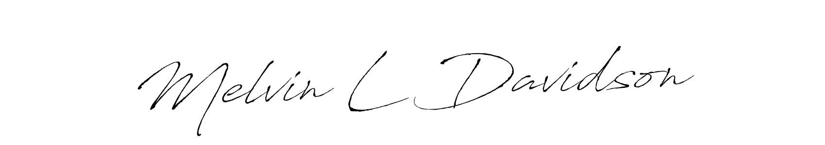 Make a beautiful signature design for name Melvin L Davidson. With this signature (Antro_Vectra) style, you can create a handwritten signature for free. Melvin L Davidson signature style 6 images and pictures png