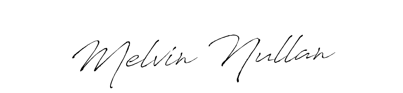 Use a signature maker to create a handwritten signature online. With this signature software, you can design (Antro_Vectra) your own signature for name Melvin Nullan. Melvin Nullan signature style 6 images and pictures png