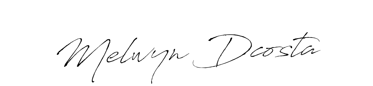Create a beautiful signature design for name Melwyn Dcosta. With this signature (Antro_Vectra) fonts, you can make a handwritten signature for free. Melwyn Dcosta signature style 6 images and pictures png