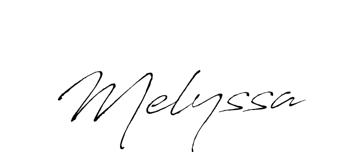 Create a beautiful signature design for name Melyssa. With this signature (Antro_Vectra) fonts, you can make a handwritten signature for free. Melyssa signature style 6 images and pictures png