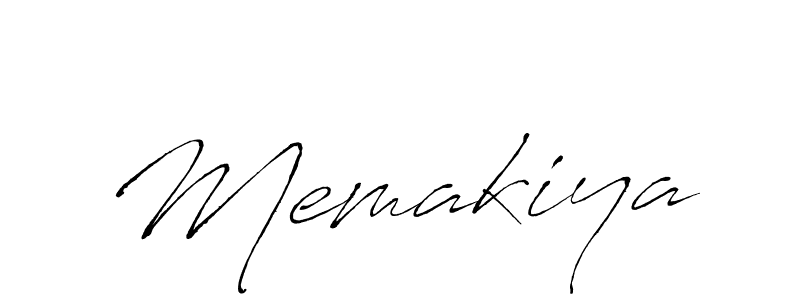 Design your own signature with our free online signature maker. With this signature software, you can create a handwritten (Antro_Vectra) signature for name Memakiya. Memakiya signature style 6 images and pictures png