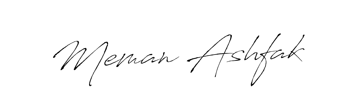 Create a beautiful signature design for name Meman Ashfak. With this signature (Antro_Vectra) fonts, you can make a handwritten signature for free. Meman Ashfak signature style 6 images and pictures png