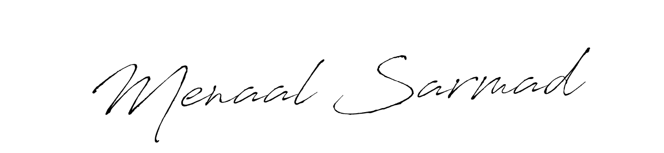 Also You can easily find your signature by using the search form. We will create Menaal Sarmad name handwritten signature images for you free of cost using Antro_Vectra sign style. Menaal Sarmad signature style 6 images and pictures png