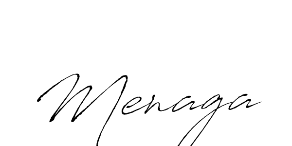 Menaga stylish signature style. Best Handwritten Sign (Antro_Vectra) for my name. Handwritten Signature Collection Ideas for my name Menaga. Menaga signature style 6 images and pictures png