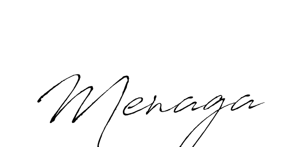 Also we have Menaga name is the best signature style. Create professional handwritten signature collection using Antro_Vectra autograph style. Menaga signature style 6 images and pictures png