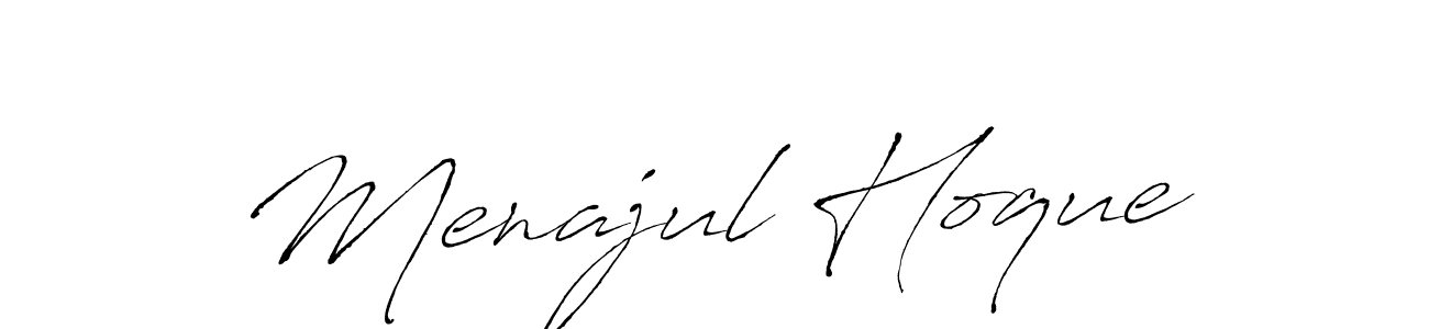 It looks lik you need a new signature style for name Menajul Hoque. Design unique handwritten (Antro_Vectra) signature with our free signature maker in just a few clicks. Menajul Hoque signature style 6 images and pictures png