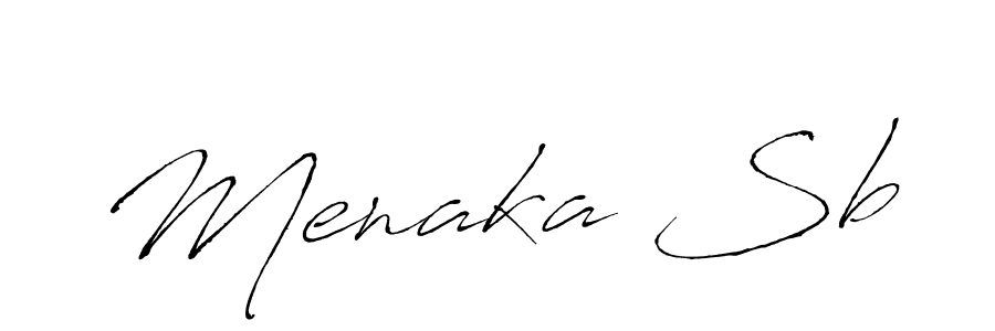 This is the best signature style for the Menaka Sb name. Also you like these signature font (Antro_Vectra). Mix name signature. Menaka Sb signature style 6 images and pictures png
