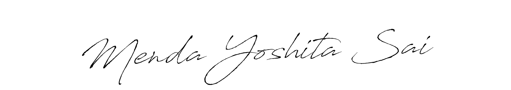 How to make Menda Yoshita Sai signature? Antro_Vectra is a professional autograph style. Create handwritten signature for Menda Yoshita Sai name. Menda Yoshita Sai signature style 6 images and pictures png