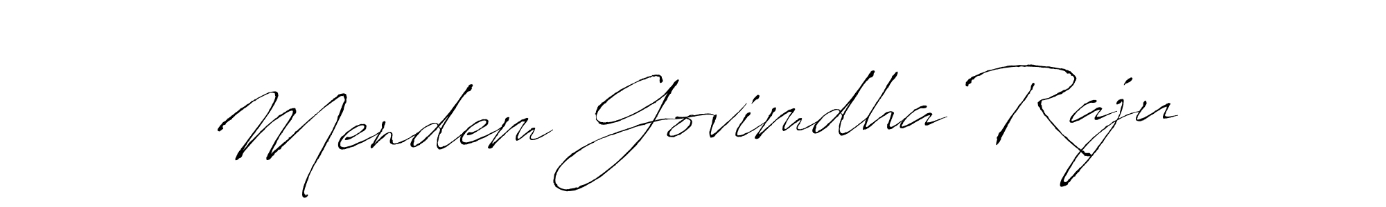 Design your own signature with our free online signature maker. With this signature software, you can create a handwritten (Antro_Vectra) signature for name Mendem Govimdha Raju. Mendem Govimdha Raju signature style 6 images and pictures png