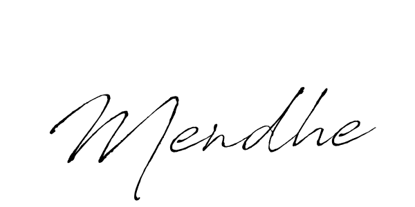 Mendhe stylish signature style. Best Handwritten Sign (Antro_Vectra) for my name. Handwritten Signature Collection Ideas for my name Mendhe. Mendhe signature style 6 images and pictures png