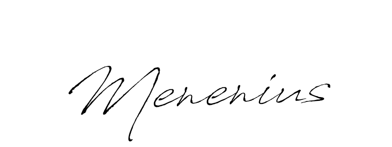 How to make Menenius signature? Antro_Vectra is a professional autograph style. Create handwritten signature for Menenius name. Menenius signature style 6 images and pictures png