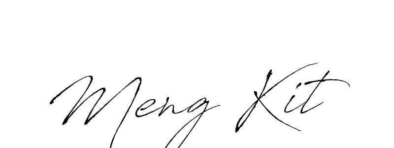 Make a beautiful signature design for name Meng Kit. With this signature (Antro_Vectra) style, you can create a handwritten signature for free. Meng Kit signature style 6 images and pictures png