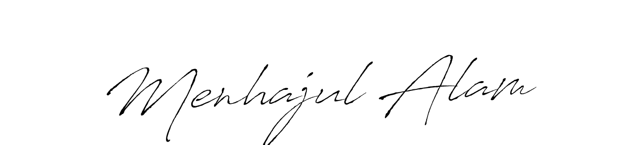 Also You can easily find your signature by using the search form. We will create Menhajul Alam name handwritten signature images for you free of cost using Antro_Vectra sign style. Menhajul Alam signature style 6 images and pictures png