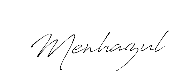 Also we have Menhazul name is the best signature style. Create professional handwritten signature collection using Antro_Vectra autograph style. Menhazul signature style 6 images and pictures png