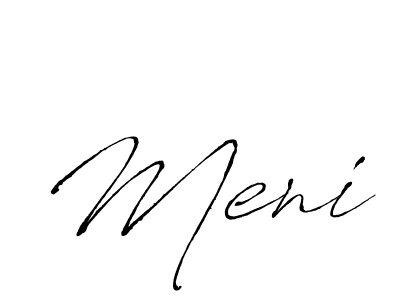 How to make Meni name signature. Use Antro_Vectra style for creating short signs online. This is the latest handwritten sign. Meni signature style 6 images and pictures png