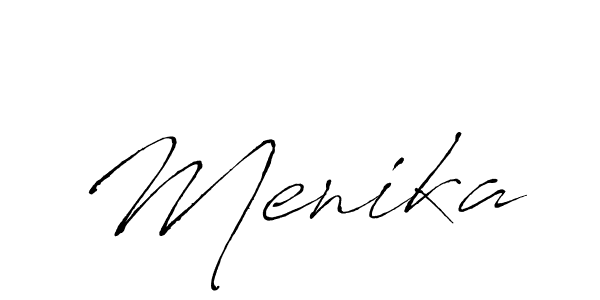 Make a beautiful signature design for name Menika. With this signature (Antro_Vectra) style, you can create a handwritten signature for free. Menika signature style 6 images and pictures png