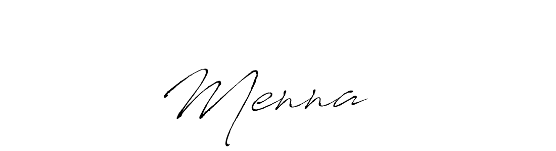 How to make Mennaمنة signature? Antro_Vectra is a professional autograph style. Create handwritten signature for Mennaمنة name. Mennaمنة signature style 6 images and pictures png