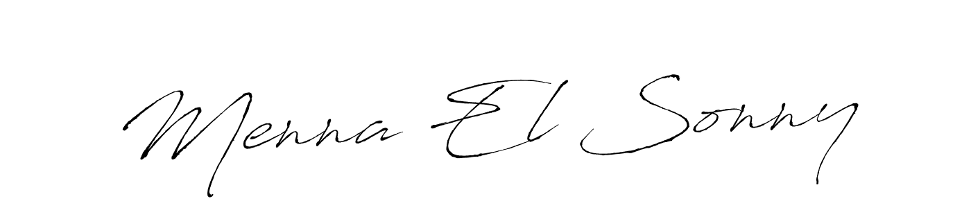 How to make Menna El Sonny signature? Antro_Vectra is a professional autograph style. Create handwritten signature for Menna El Sonny name. Menna El Sonny signature style 6 images and pictures png