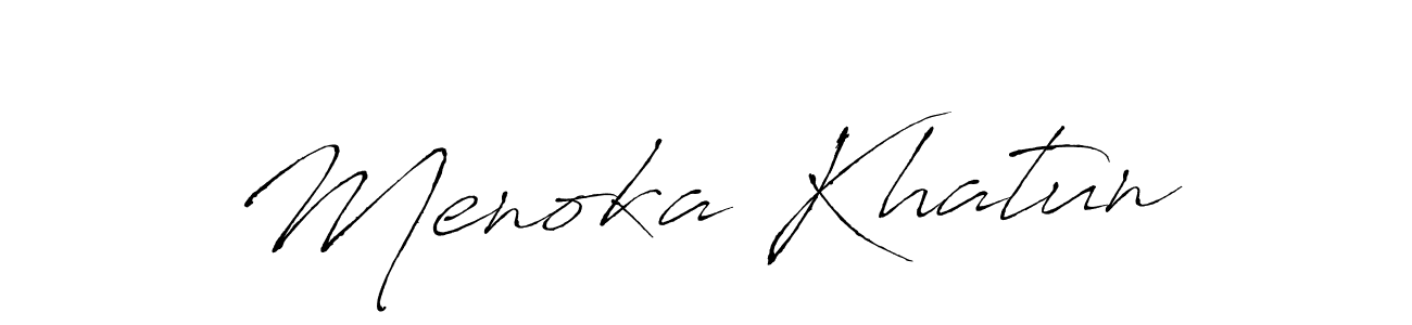 You should practise on your own different ways (Antro_Vectra) to write your name (Menoka Khatun) in signature. don't let someone else do it for you. Menoka Khatun signature style 6 images and pictures png