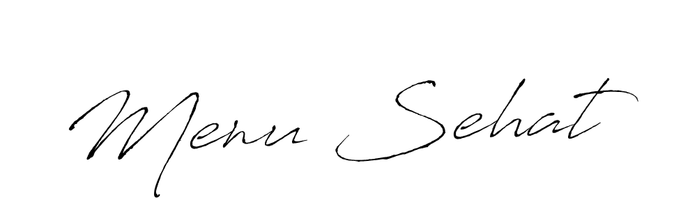 Make a beautiful signature design for name Menu Sehat. With this signature (Antro_Vectra) style, you can create a handwritten signature for free. Menu Sehat signature style 6 images and pictures png