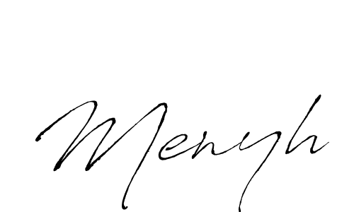 The best way (Antro_Vectra) to make a short signature is to pick only two or three words in your name. The name Menyh include a total of six letters. For converting this name. Menyh signature style 6 images and pictures png
