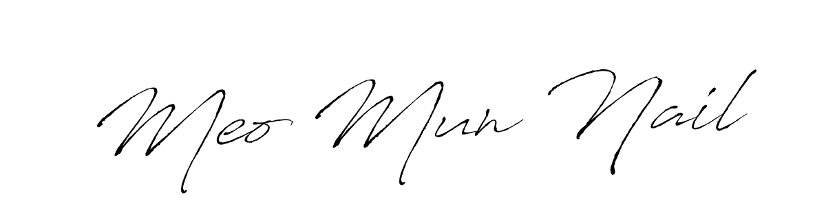 Design your own signature with our free online signature maker. With this signature software, you can create a handwritten (Antro_Vectra) signature for name Meo Mun Nail. Meo Mun Nail signature style 6 images and pictures png