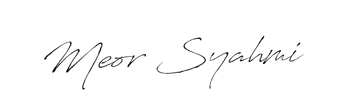 Also You can easily find your signature by using the search form. We will create Meor Syahmi name handwritten signature images for you free of cost using Antro_Vectra sign style. Meor Syahmi signature style 6 images and pictures png