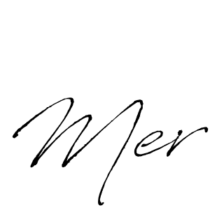 How to make Mer name signature. Use Antro_Vectra style for creating short signs online. This is the latest handwritten sign. Mer signature style 6 images and pictures png