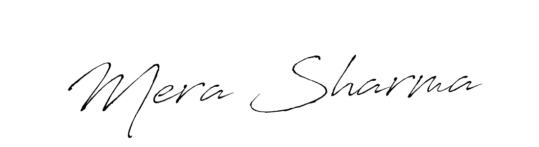 Design your own signature with our free online signature maker. With this signature software, you can create a handwritten (Antro_Vectra) signature for name Mera Sharma. Mera Sharma signature style 6 images and pictures png