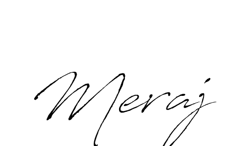 How to make Meraj signature? Antro_Vectra is a professional autograph style. Create handwritten signature for Meraj name. Meraj signature style 6 images and pictures png
